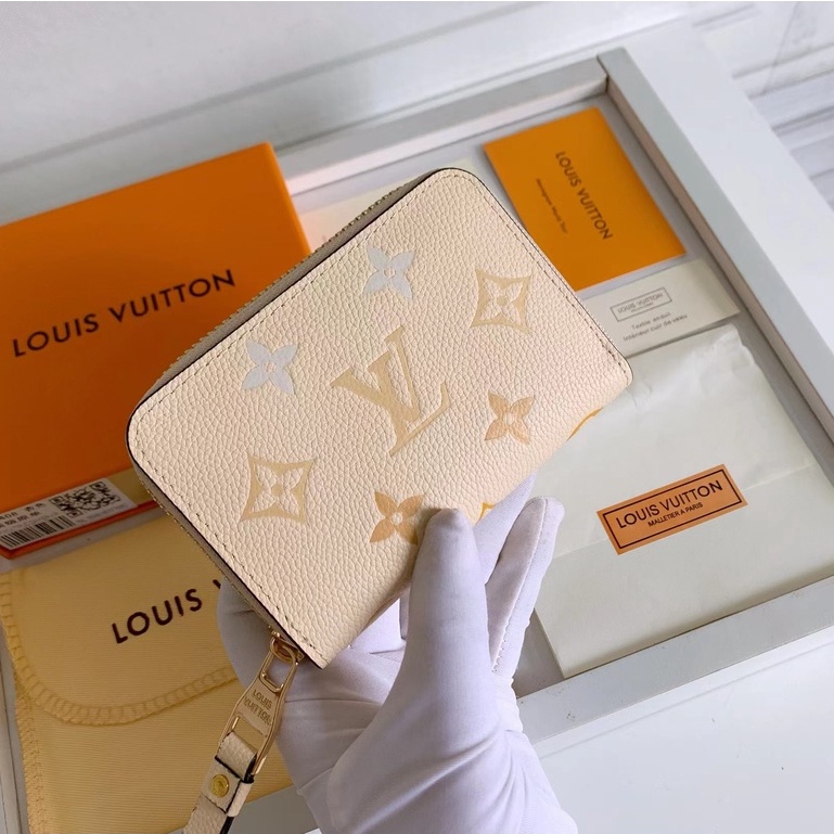 Sẵn sàng giao hàng Ví nữ ngắn mới của Louis Vuitton LV Ví có dây kéo có hộp M80408