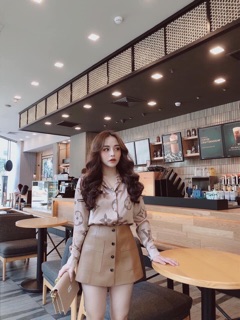 Chân váy da 5 màu dành cho nữ