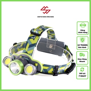 Đèn pin đội đầu, đeo trán siêu sáng T6 COB LED F537