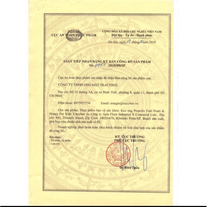 KEO ONG XANH TRACYBEE BRAZIL 30ML