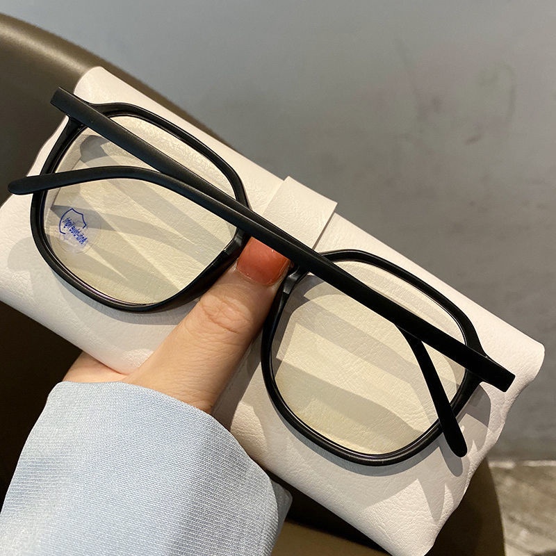 Kính Bảo Vệ Mắt Gọng Đen Lớn Chống Bức Xạ Chống Ánh Sáng Xanh Thời Trang Hàn Quốc Cho Nữ
