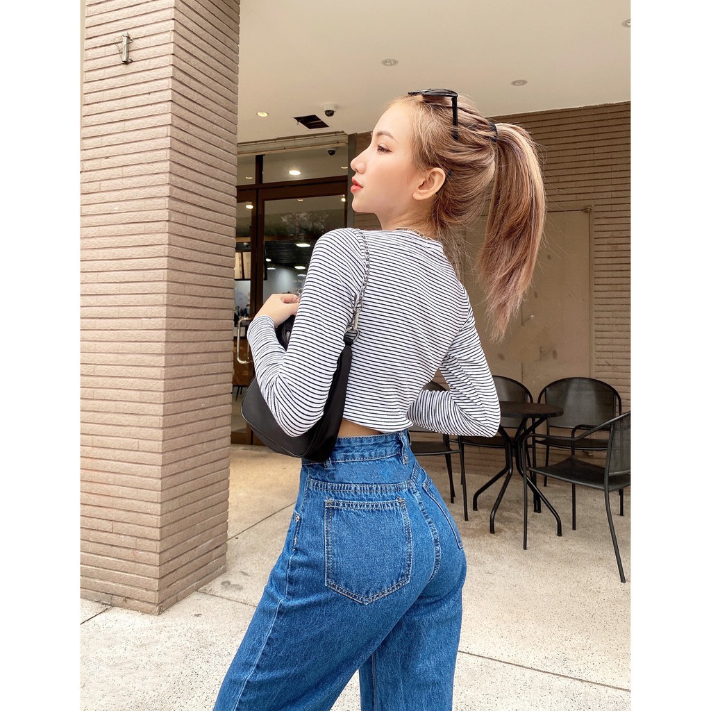 [Mã VOXU10 giảm 10k đơn 150K] Quần Jeans baggy nữ cao cấp AMY HOT trend 2021  - Lai Rách