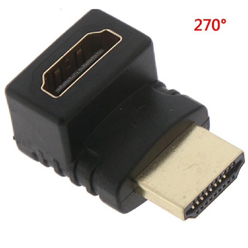 Jack chuyển đổi HDMI bẻ góc vuông 90 độ và 270 độ. Bộ chuyển đổi HDMI 90 độ, 270 độ