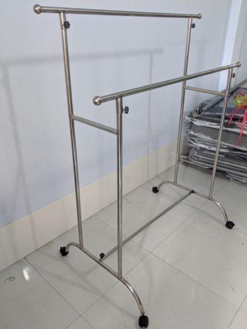 ( Rẻ vô địch) Sào phơi đồ Inox có bánh xe