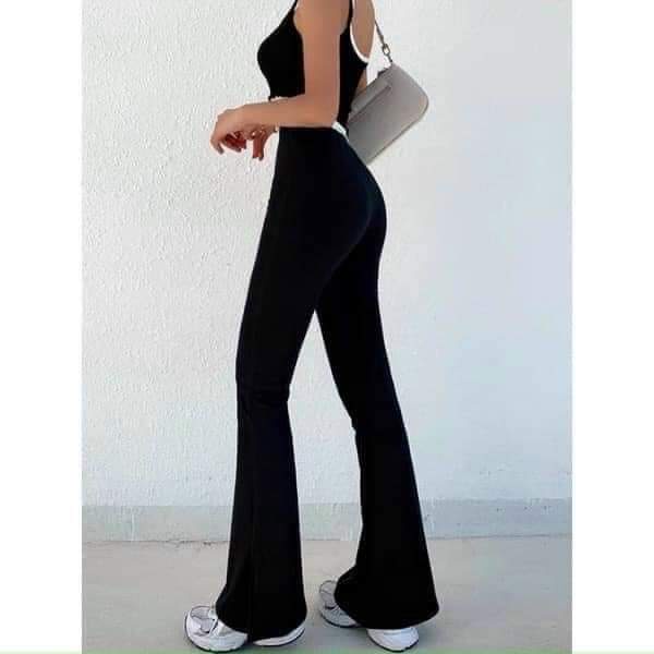 Quần Ống Loe Nữ Cạp Cao Dáng Dài, Quần Legging Nữ Ôm Ống Loe Nên From Xinh Tôn Dáng