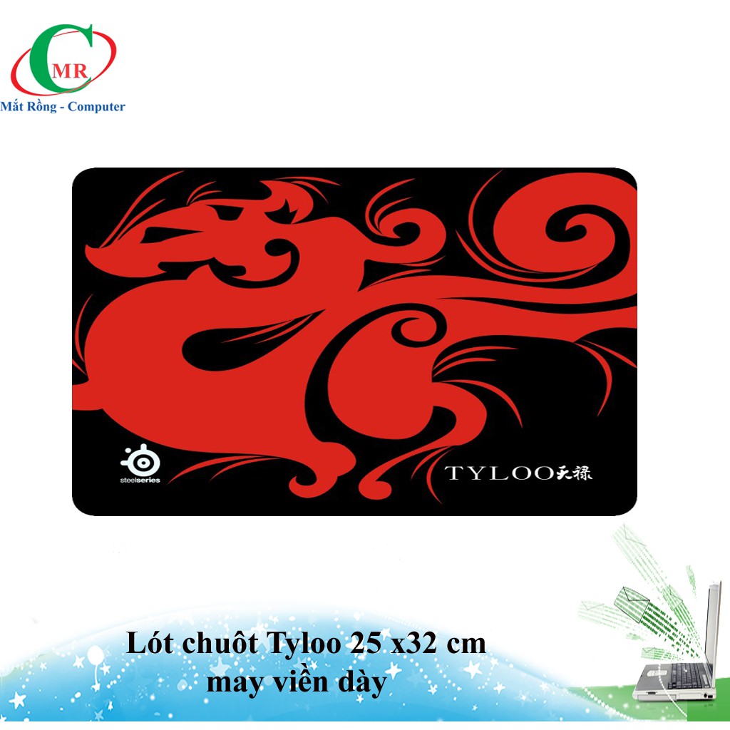 Miếng lót  chuột Tyloo 25 x32cm may viền dày cho game thủ