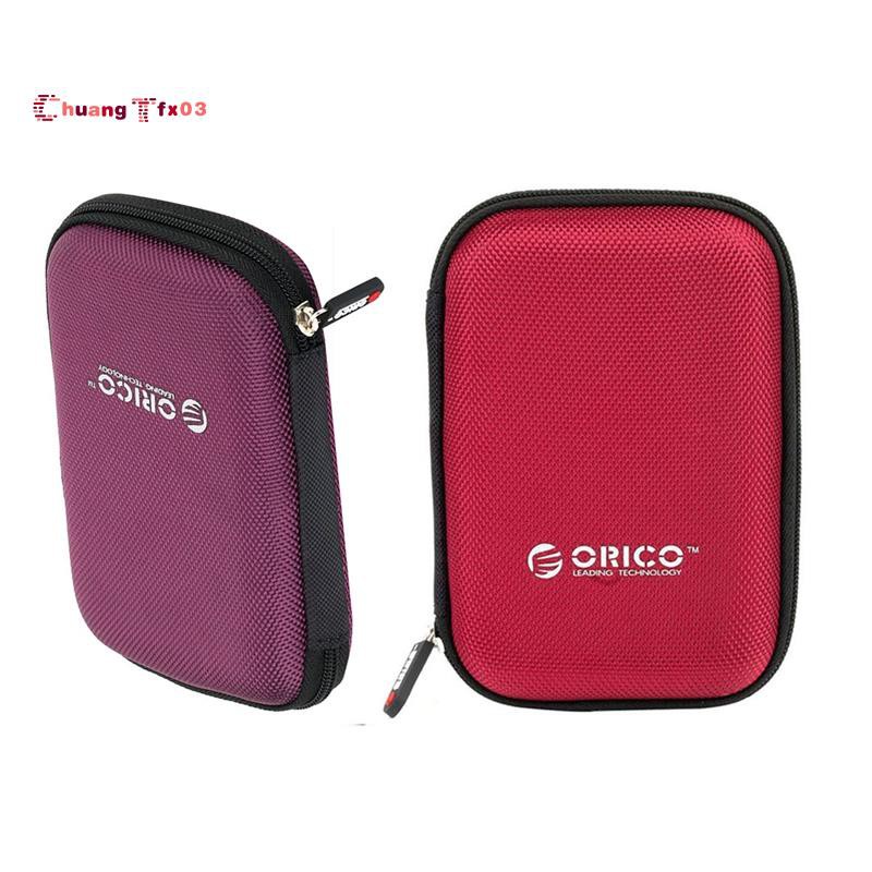 Orico 2 Pcs Phd-25 2.5 Inch Hdd Protection Bag Box for External Hard Drive Storage Protection Case, Red & Purple