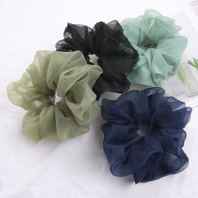 Dây Cột Tóc Scrunchies Co Giãn Thời Trang Cho Nữ
