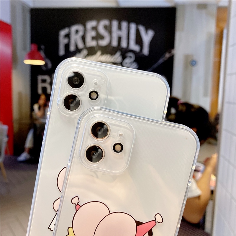 Ốp Điện Thoại Silicon Chống Sốc In Hình Cậu Bé Bút Chì Shin chan Cho Apple Iphone 13 11 12 XR XS 7 8P 6S SE Pro Max mi