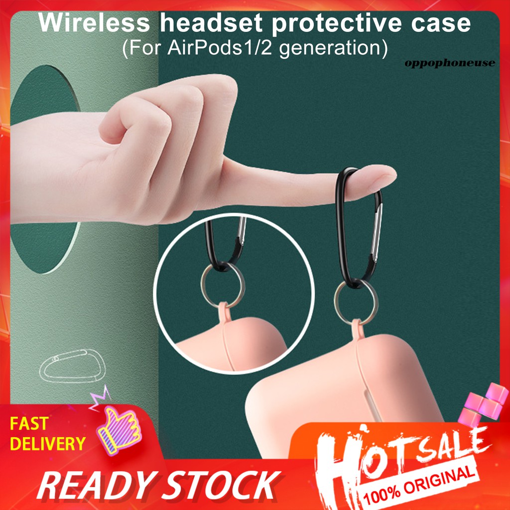 Vỏ Đựng Bảo Vệ Hộp Sạc Tai Nghe Airpods 1 / 2 Bằng Silicone