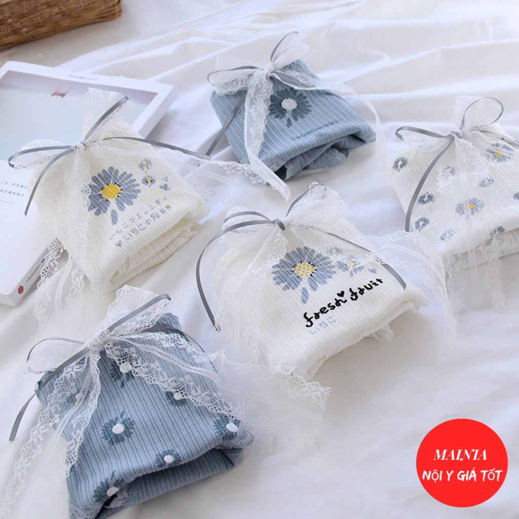 [Có M, Bigsize] Quần Lót Nữ Cotton 5 Kiểu Dễ Thương Họa Tiết Hoa Cúc Quần Chíp Nữ Cotton Cao Cấp Loại 1 Mainia Shop