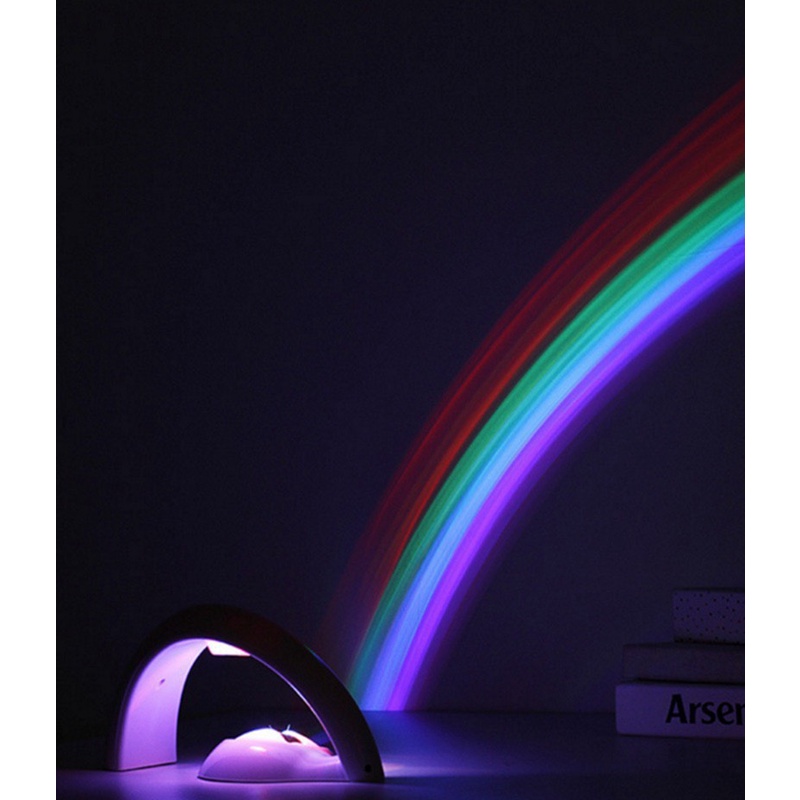 Đèn led trang trí rainbow hình cầu vồng với gam màu sáng dùng cho đèn ngủ hoặc trang trí