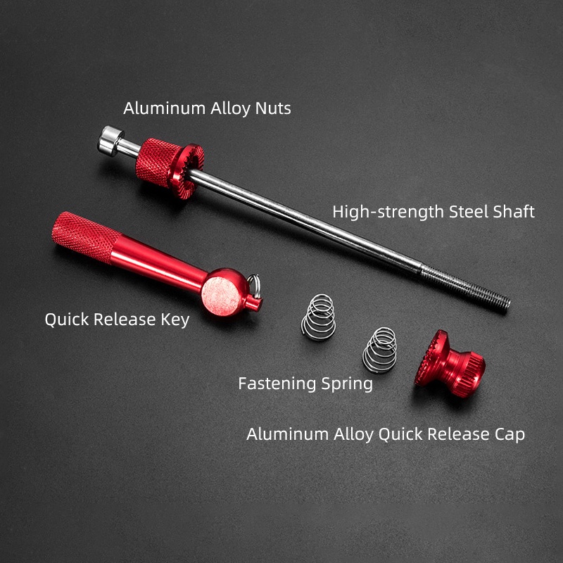 Rockbros Trục Thép Khóa Bánh Xe Đạp Chống Trộm Tháo Lắp Nhanh Tiện Dụng