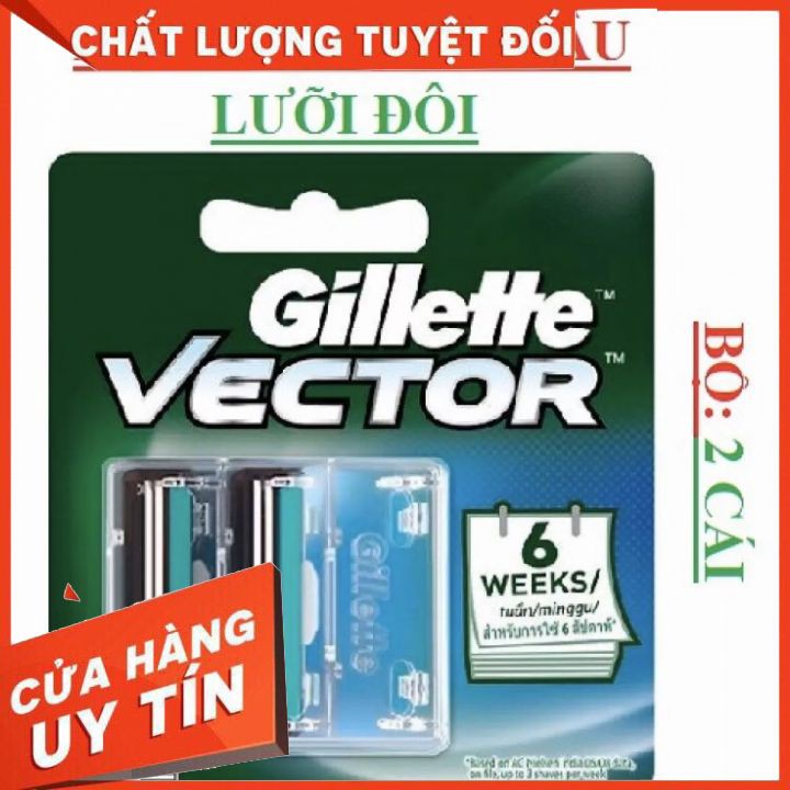 [chính hãng ]   lưỡi cạo  gillette  vector 4 cái ,2cai  cán cạo gillette vecttor   dành cho nam giớ  không gây chầy xước