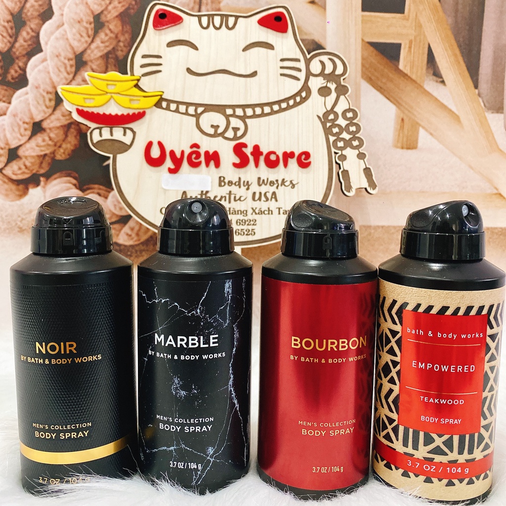 AUTH BBW XỊT THƠM MEN BODY SPRAY CỦA NAM NOIR TEAKWOOD USA