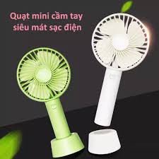 Quạt Mini Fan Có Pin Sạc Cầm Tay Tuỳ Chỉnh 3 Cấp Độ Siêu Mát Hàn Quốc,Quạt sạc cầm tay mini có chân đế,Quạt Cầm Tay Mini