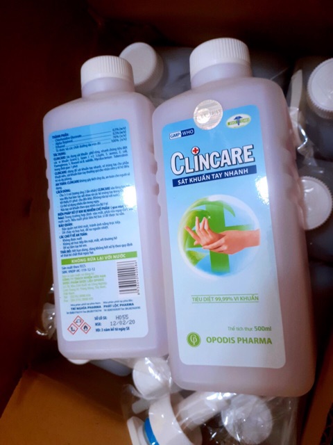 Nước rửa tay khô Clincare 500ml có vòi.
