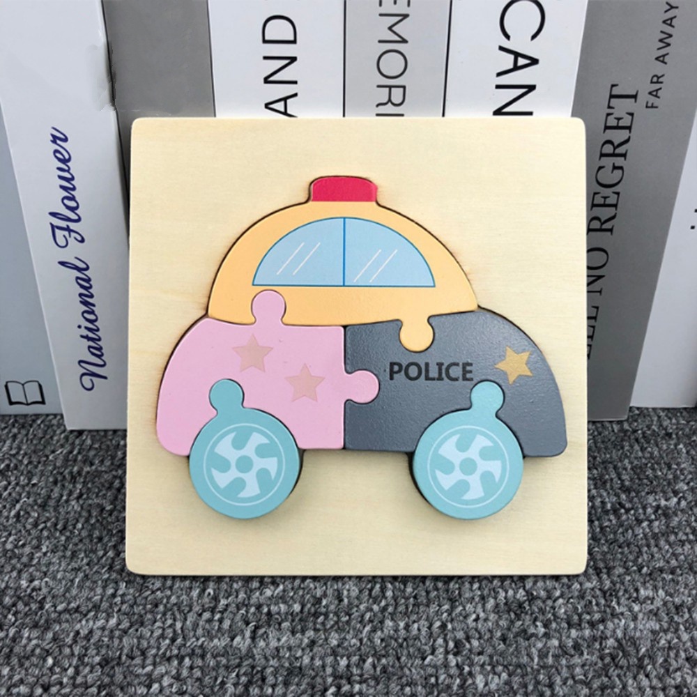 Tranh đồ chơi ghép hình 3D bằng gỗ mẫu ô tô cho bé phát triển trí tuệ Toys House