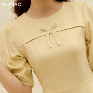 Đầm cổ tròn đính nơ DA1093 GUMAC