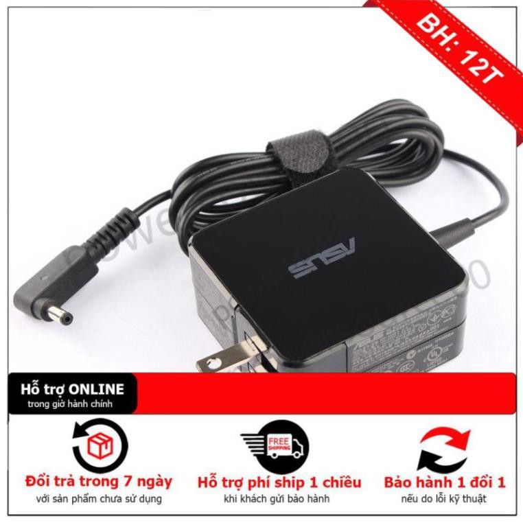 Sạc Dành Cho Laptop Asus 19v-2.37A Chân Nhỏ Vuông Zin - Hàng Nhập Khẩu