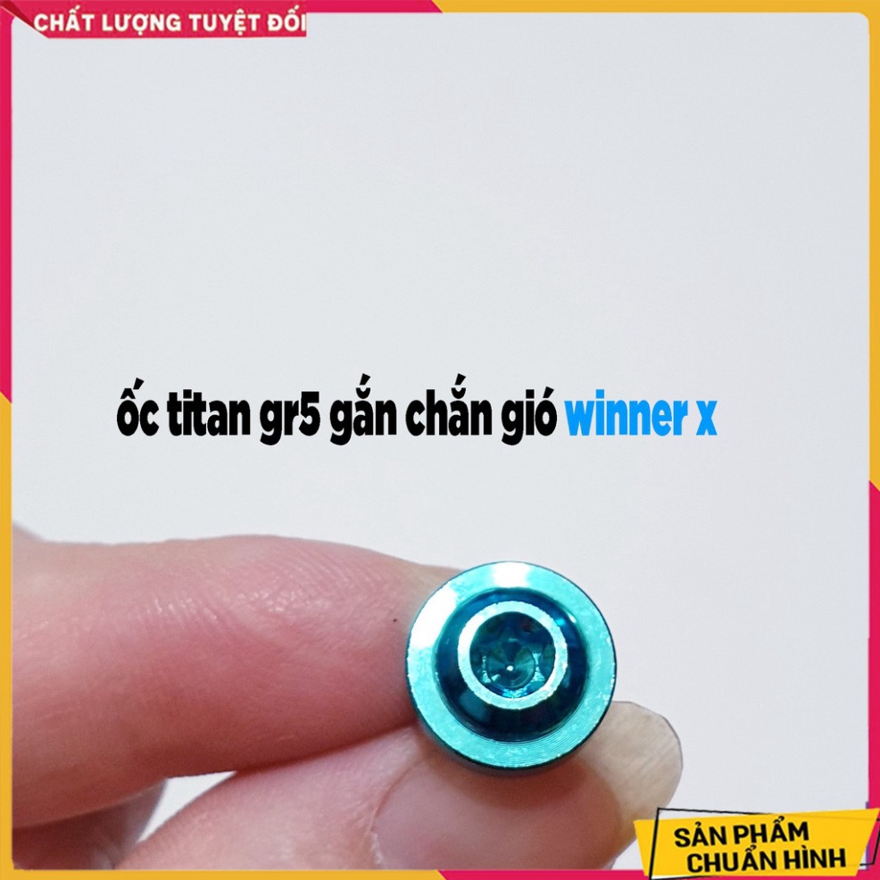 ✅ Combo 4 Con Ốc Titan GR5 Gắn Mão - Chắn Gió Winner x ✅ Ảnh thật Sp