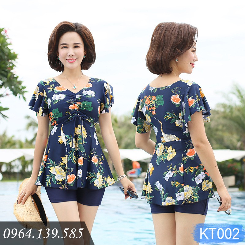 [LẺ SIZE 40-48kg] - Đồ bơi trung niên, bộ bơi cho người lớn tuổi, màu sắc trang nhã, phù hợp cho các mẹ, các bà | KT002 | BigBuy360 - bigbuy360.vn