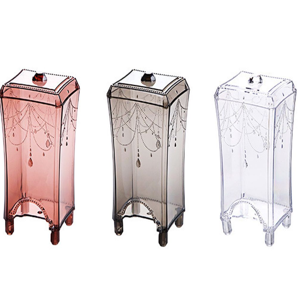 (Hàng Mới Về) Hộp Đựng Tăm Bông / Bông Tẩy Trang Bằng Acrylic Đa Năng Tiện Dụng