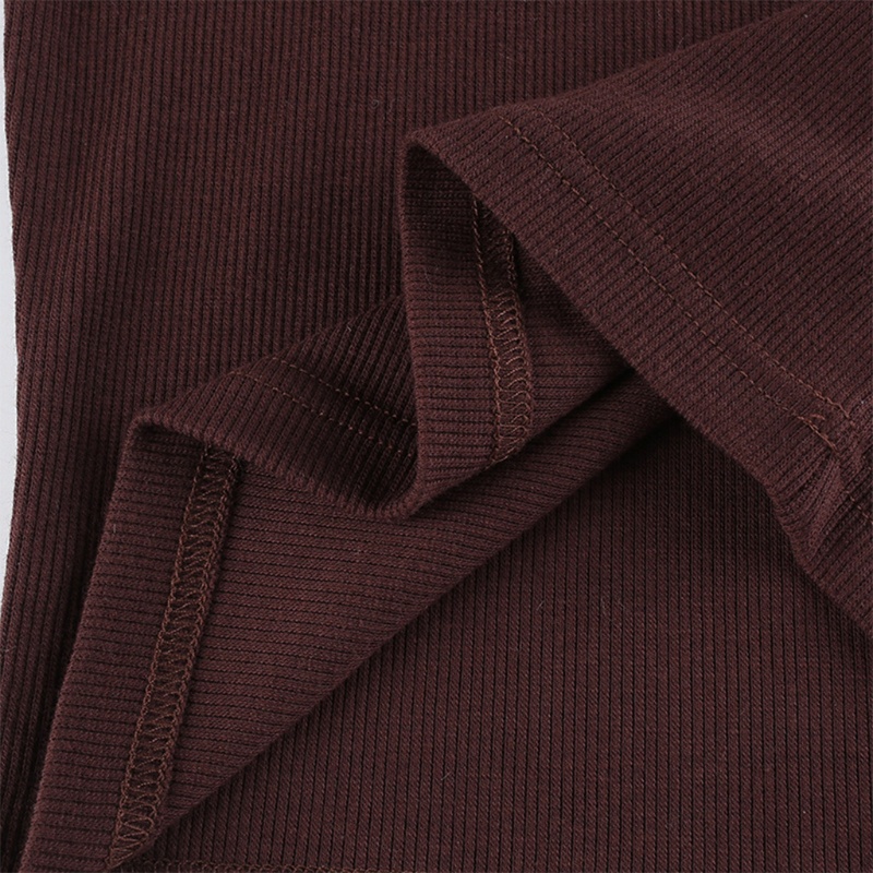 Mary Áo Croptop Dệt Kim Không Tay Cổ Chữ U Đính Đá Hình Nấm Gợi Cảm Cho Nữ