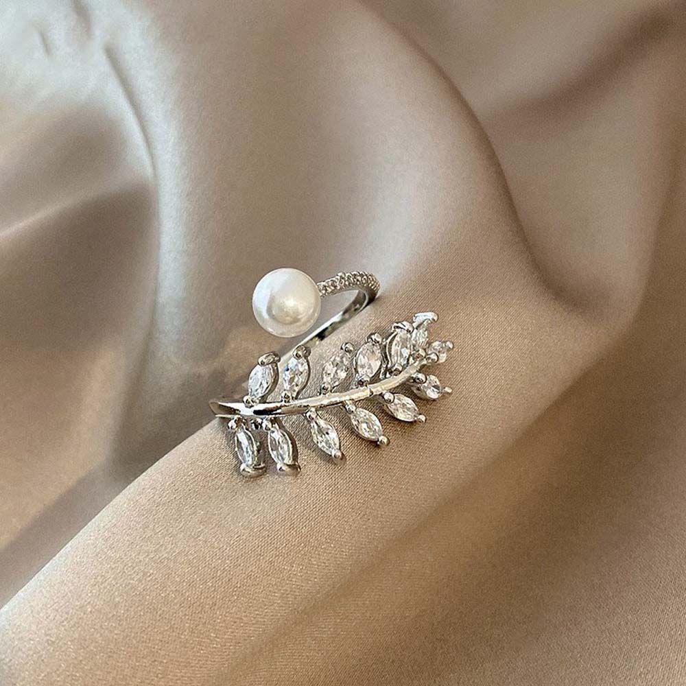 Nhẫn Đeo Ngón Tay DARON|Màu Sắc Quà Tặng Kim Loại Hình Học Trái Tim|Nhẫn Hở Đính Đá Zircon Phong Cách Hàn Quốc