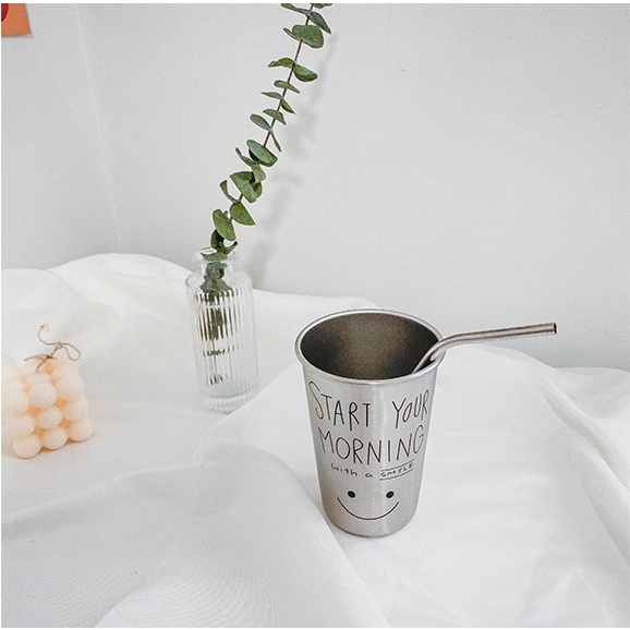 Ly đựng nước inox phong cách retro 500ml và 300ml - Inox 304 an toàn - Daisy.decor