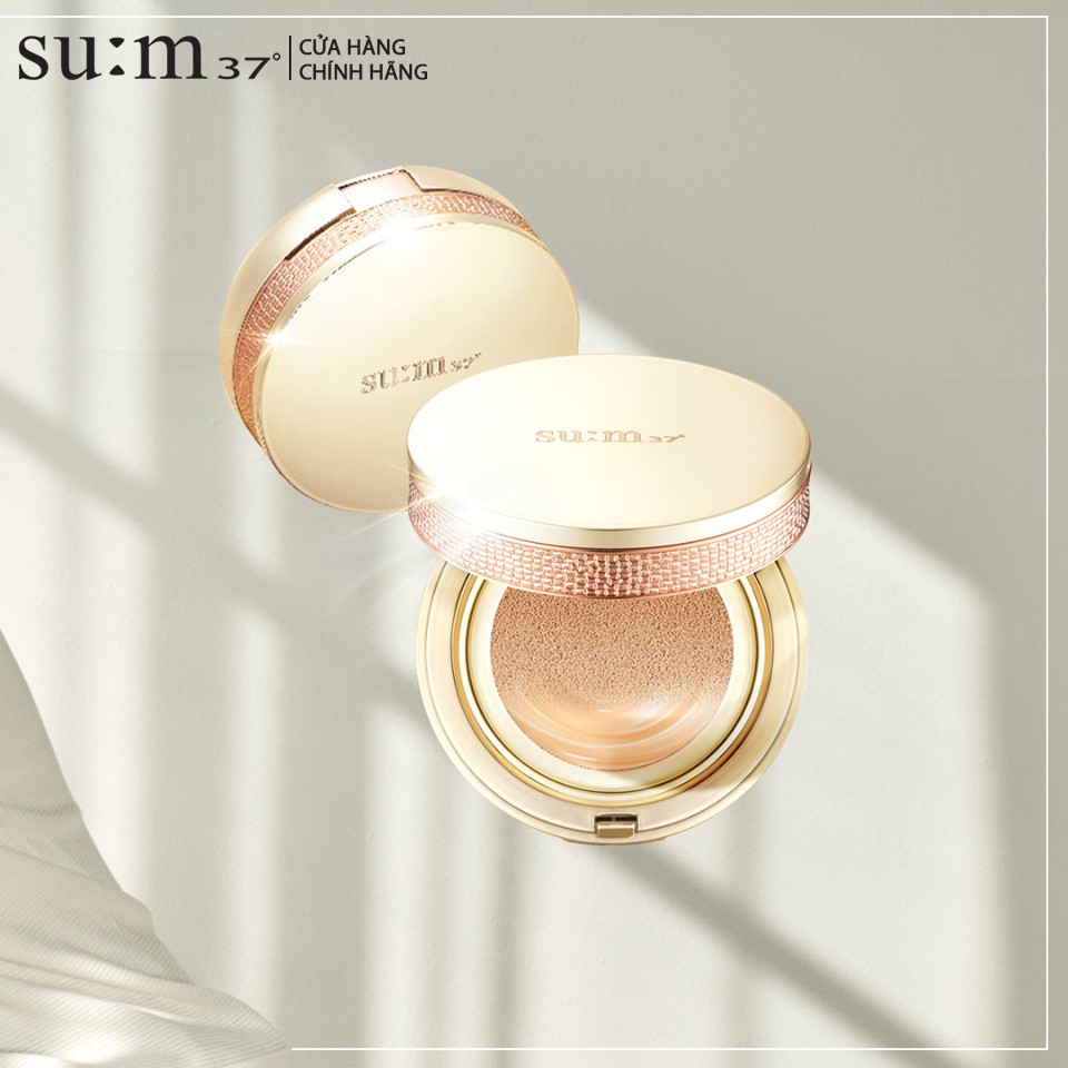 [Tặng Ví da + thêm lõi refill 15g] Phấn nước chứa dưỡng chất nước thần Su:m37 Secret Essence Cushion 15g | BigBuy360 - bigbuy360.vn