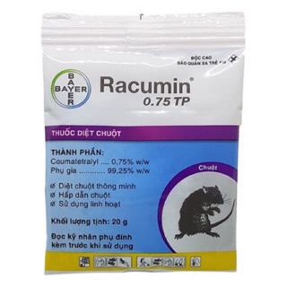 Combo 5 gói Thuốc diệt chuột thông minh Baye Racumin 0,75TP ( gói 20g)