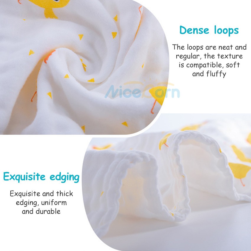Set 3 khăn cotton mềm mại thấm hút tốt dành cho bé