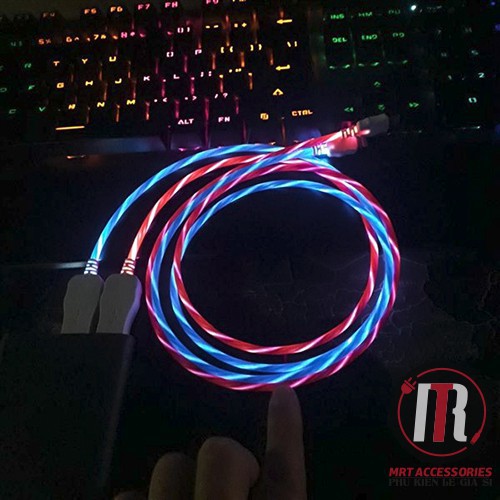 Cáp Sạc Led Phát Sáng Dọc Theo Dây IPHONE SAMSUNG TYPEC