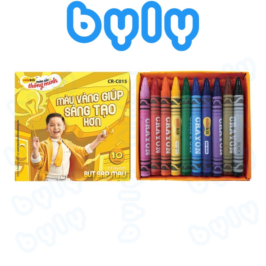 [Ship hoả tốc] Hộp Bút Sáp Màu (12 - 10 Màu) 𝑻𝒉𝒊𝒆̂𝒏 𝑳𝒐𝒏𝒈 Colokit CR-C015 - CR-C016 - ByLy Store