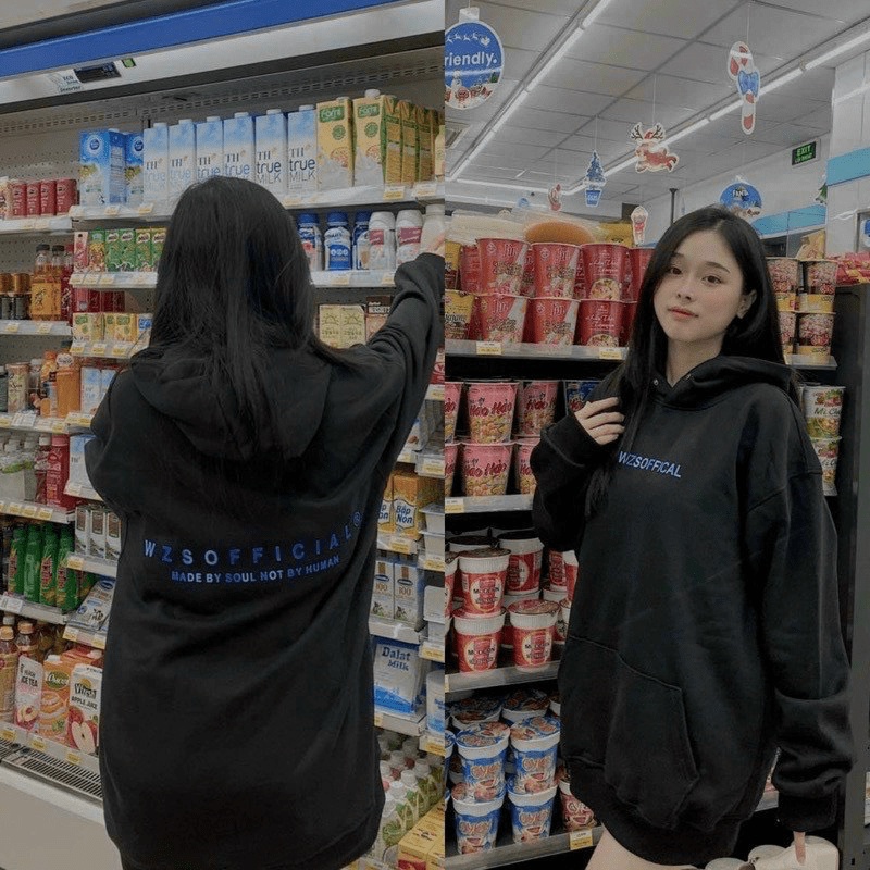 Áo Khoác  - Áo Khoác Chống Nắng - Áo Khoác Sweater Nữ kIỂU Chui Đầu Form Thụng Đáng yêu 11:11