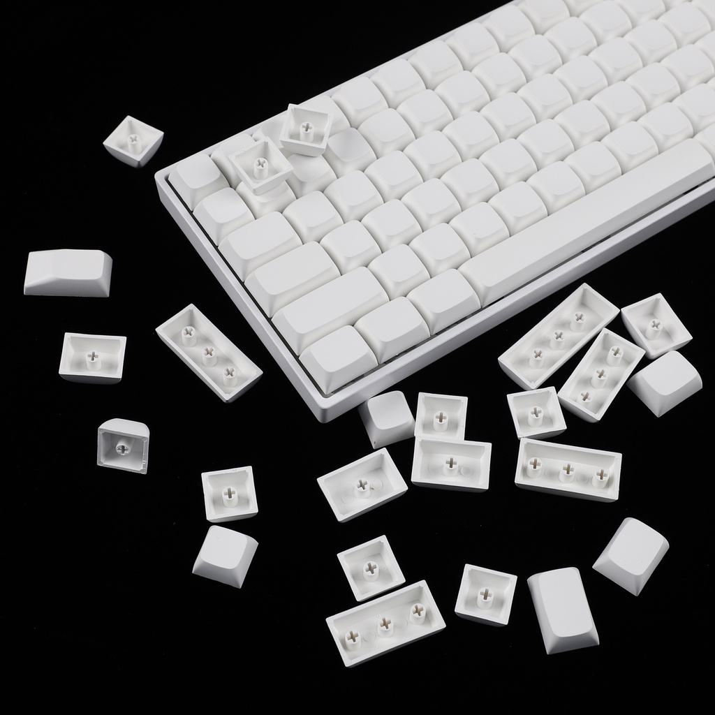 Nút Bàn Phím PBT Dày Dặn Màu Trắng ZDA v2 Chuyên Dụng Cho GK61 64 68 96 KBD75 Planck SP64 SP84