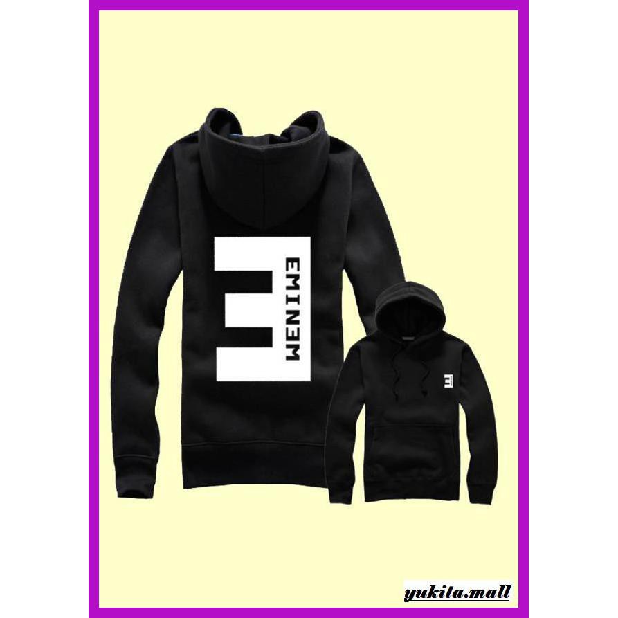 Áo Hoodie Màu Đen In Chữ Eminem 3 Thời Trang