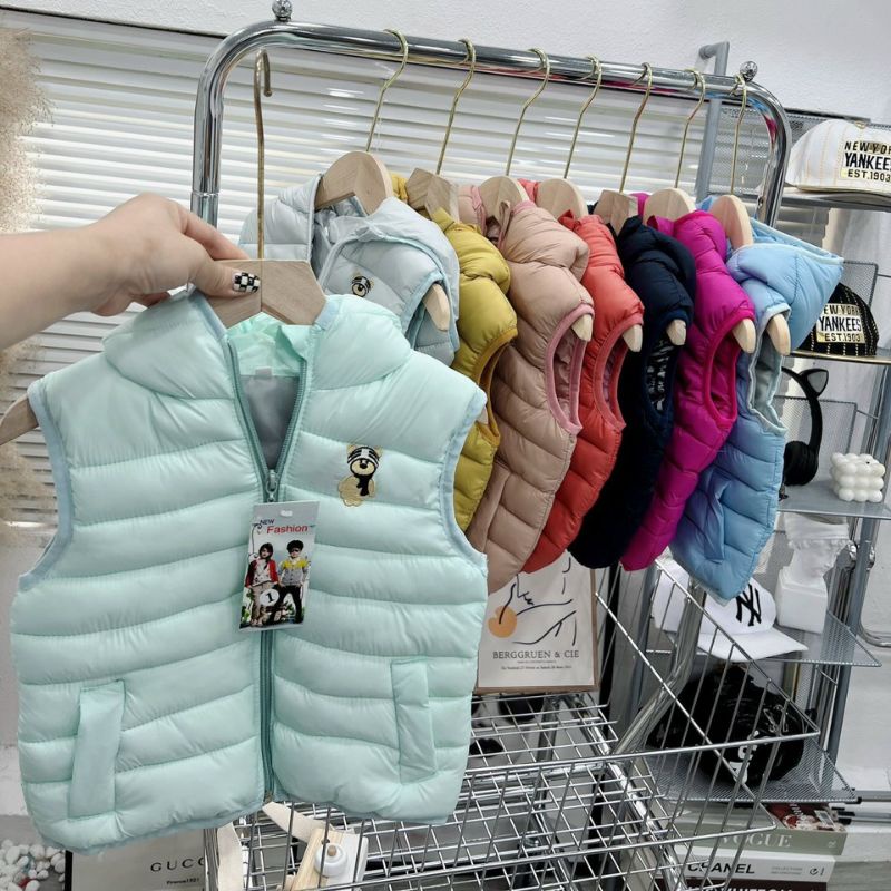 {10-20kg} Áo khoác phao gile siêu nhẹ cho bé trai, bé gái (áo xịn loại 1) M337