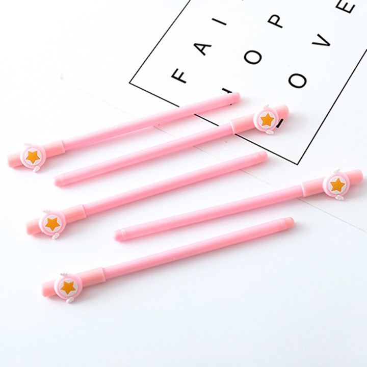 Bút gel nước đen cute thiên thần ngôi sao dễ thương