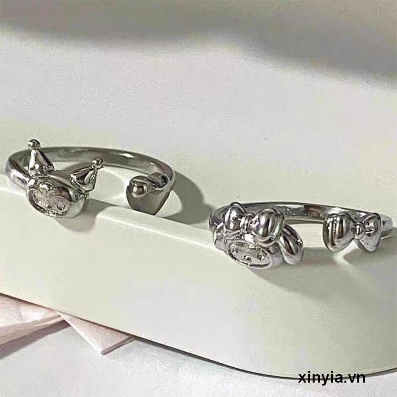 Nhẫn Hở Họa Tiết Hoạt Hình Melody Kuromi Dễ Thương Dùng Làm Quà Tặng