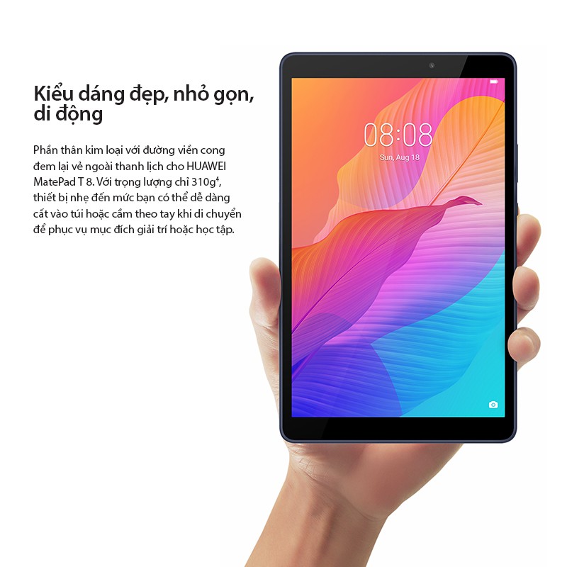 Máy tính bảng Huawei MatePad T8 (2GB/32GB) | Hỗ trợ thẻ nhớ ngoài 512GB | Vi xử lý MediaTek MT8768 8 nhân | BigBuy360 - bigbuy360.vn