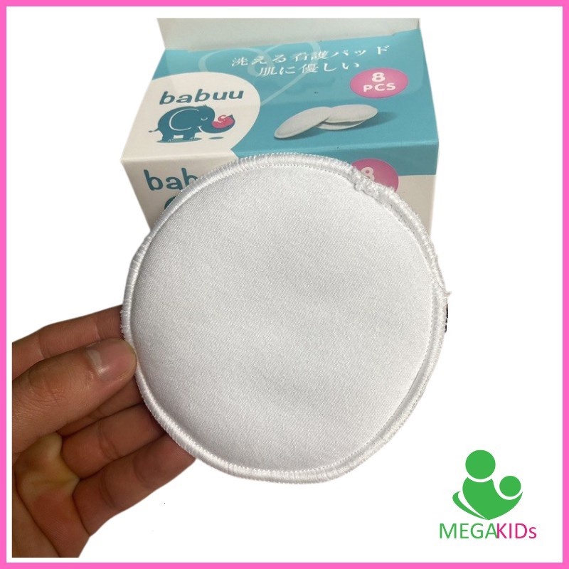 Miếng lót thấm sữa bằng vải Babuu Baby dùng được nhiều lần - Hộp 8 miếng