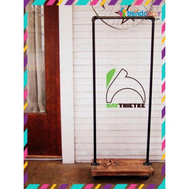 BÁN SỈ Kệ treo quần áo bằng ống nước sắt bề đẹp - nội thất ống nước trang trí
