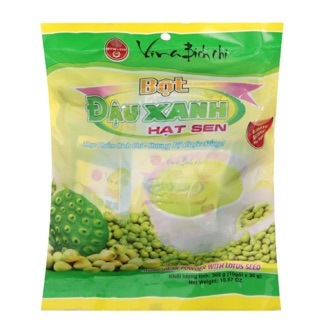 Bột đậu xanh hạt sen Bích Chi Không đường bịch 300g