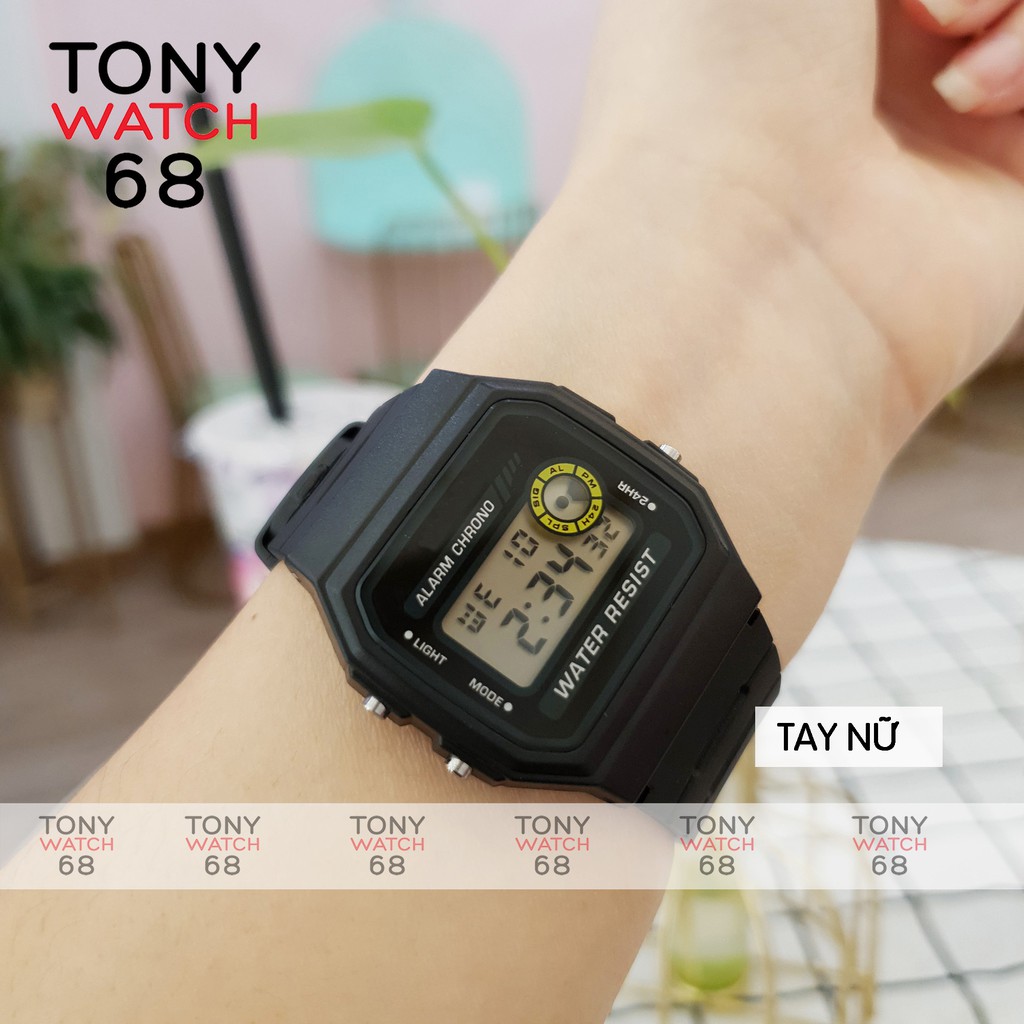 [Mã FAST10KT4 giảm 10K đơn bất kỳ] Đồng hồ điện tử nam nữ SK huyền thoại F-94WA-9DG dây cao su đen