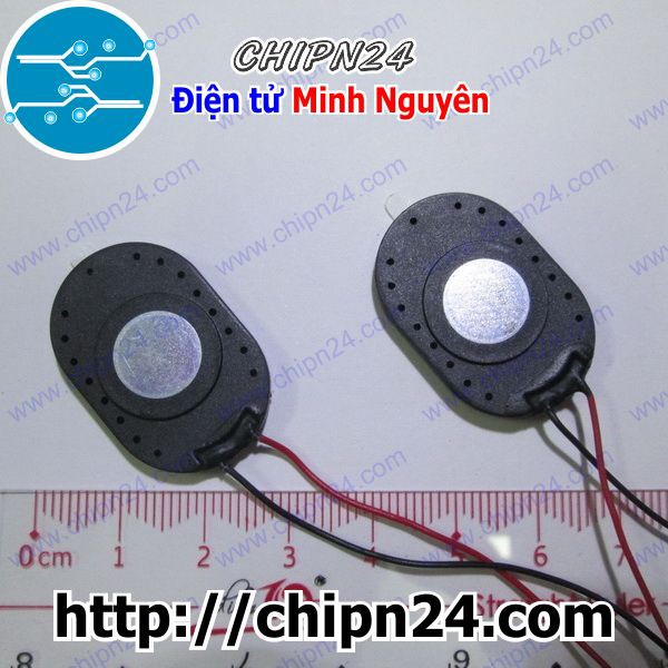 [2 CÁI] Loa 8R 1W 2030, Loa 8 ohm - 1W Oval 2030 20*30*4MM (Loa mỏng cho laptop, máy nghe nhạc)