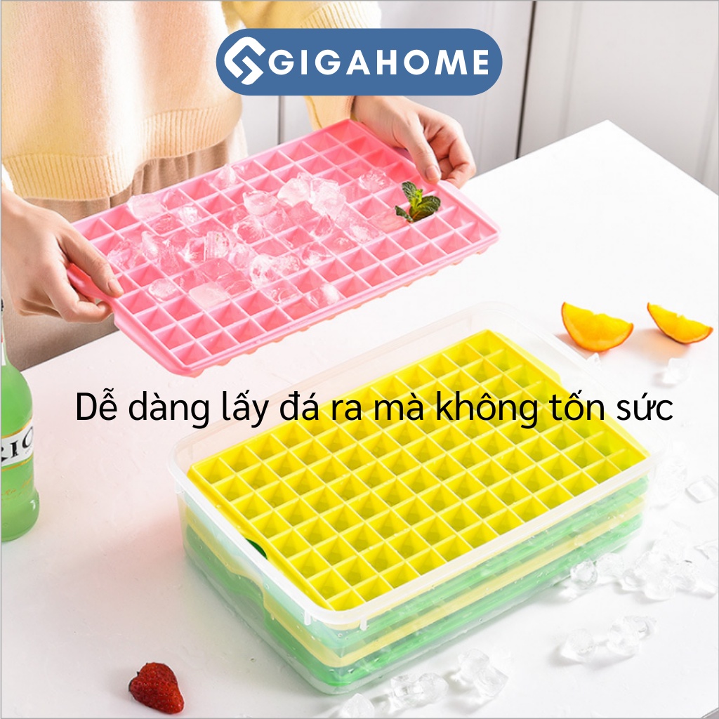 Khay Nhựa Làm Đá 96 Ô Làm Thạch Puding, Rau Câu GIGAHOME 6868