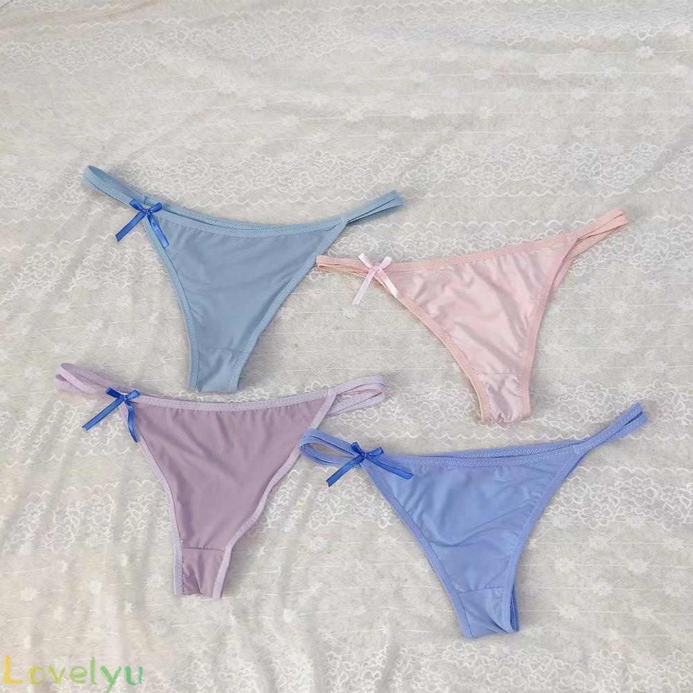 【LOVELYU】Womens Mesh Sheer Bulge Pouch Bikini Briefs Thongs Underwear Underpants【Good Quality】