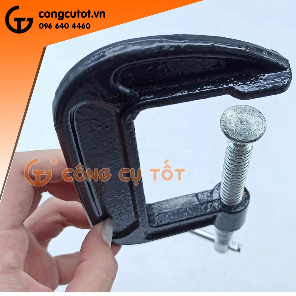 Bộ 4 Cảo chữ C cảo gang màu đen 3 inch